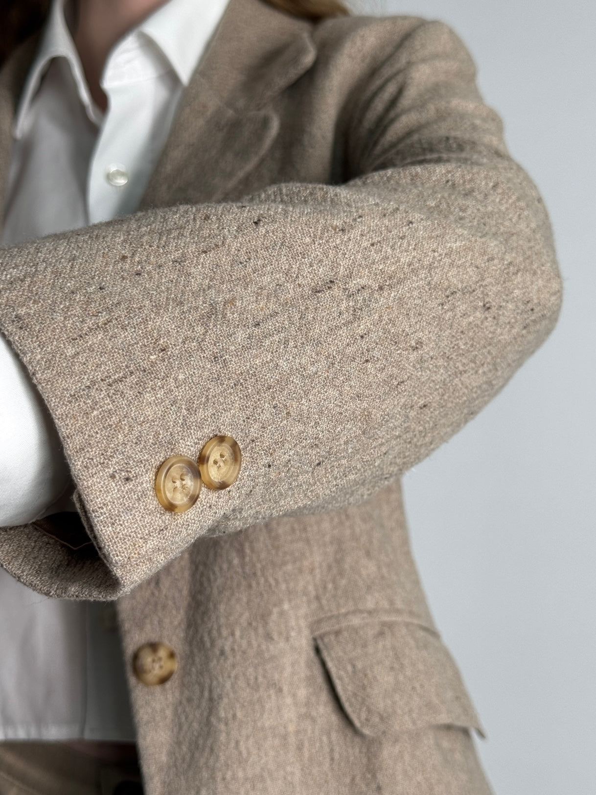 Melange Wool Blend Blazer str. 38