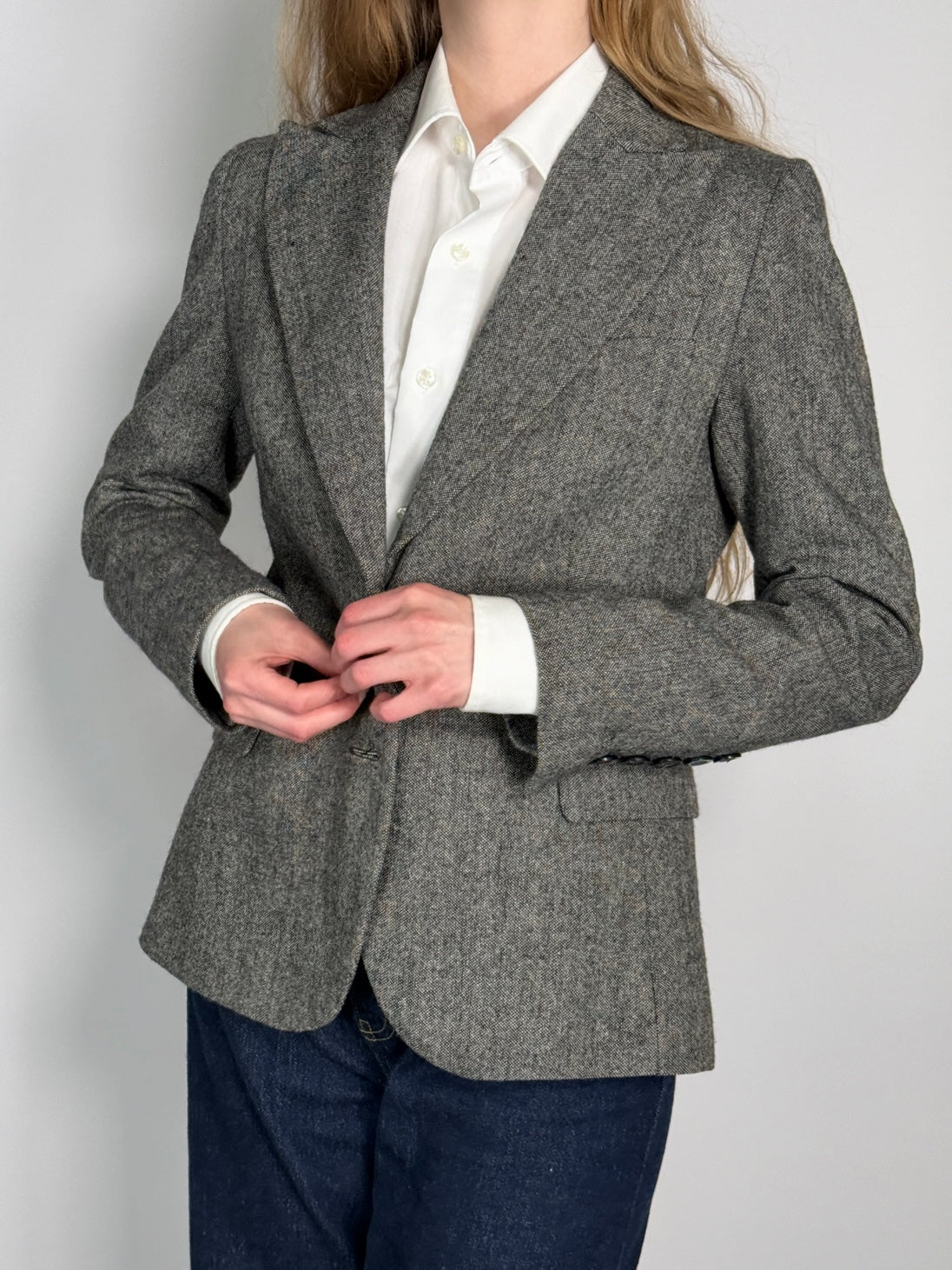 Melange Wool Blend Blazer str. 36