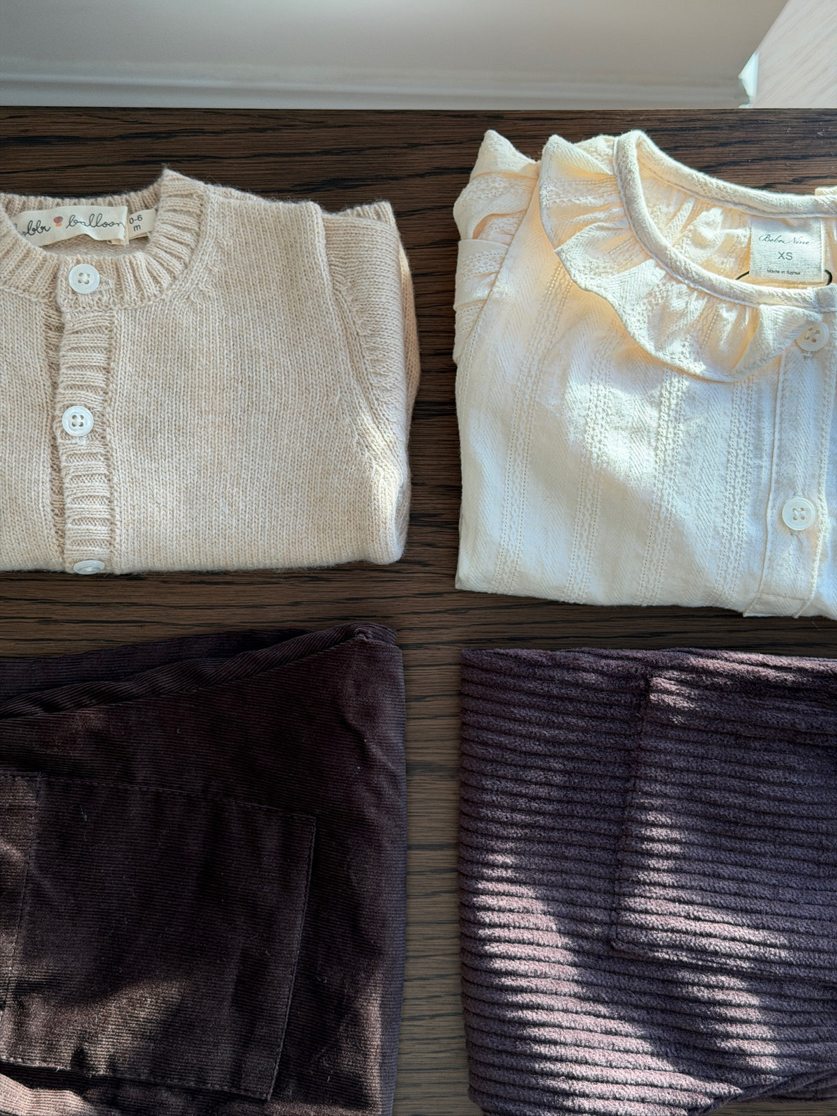 CARAMEL KNITTED BABY WOOL CARDIGAN