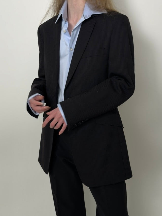 Striped Wool Blend Blazer str. 38