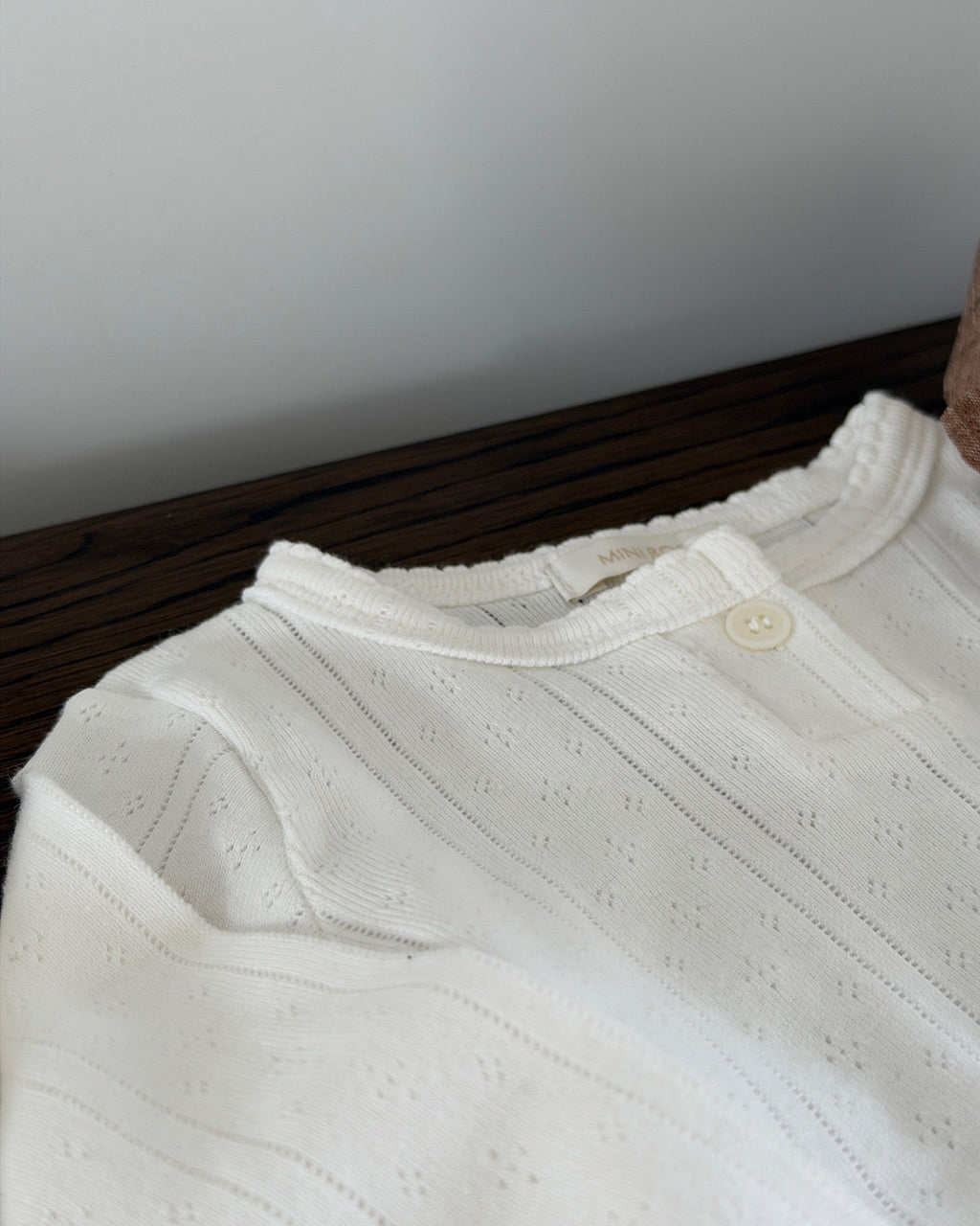 POINTELLE BLOUSE WITH BUTTONS