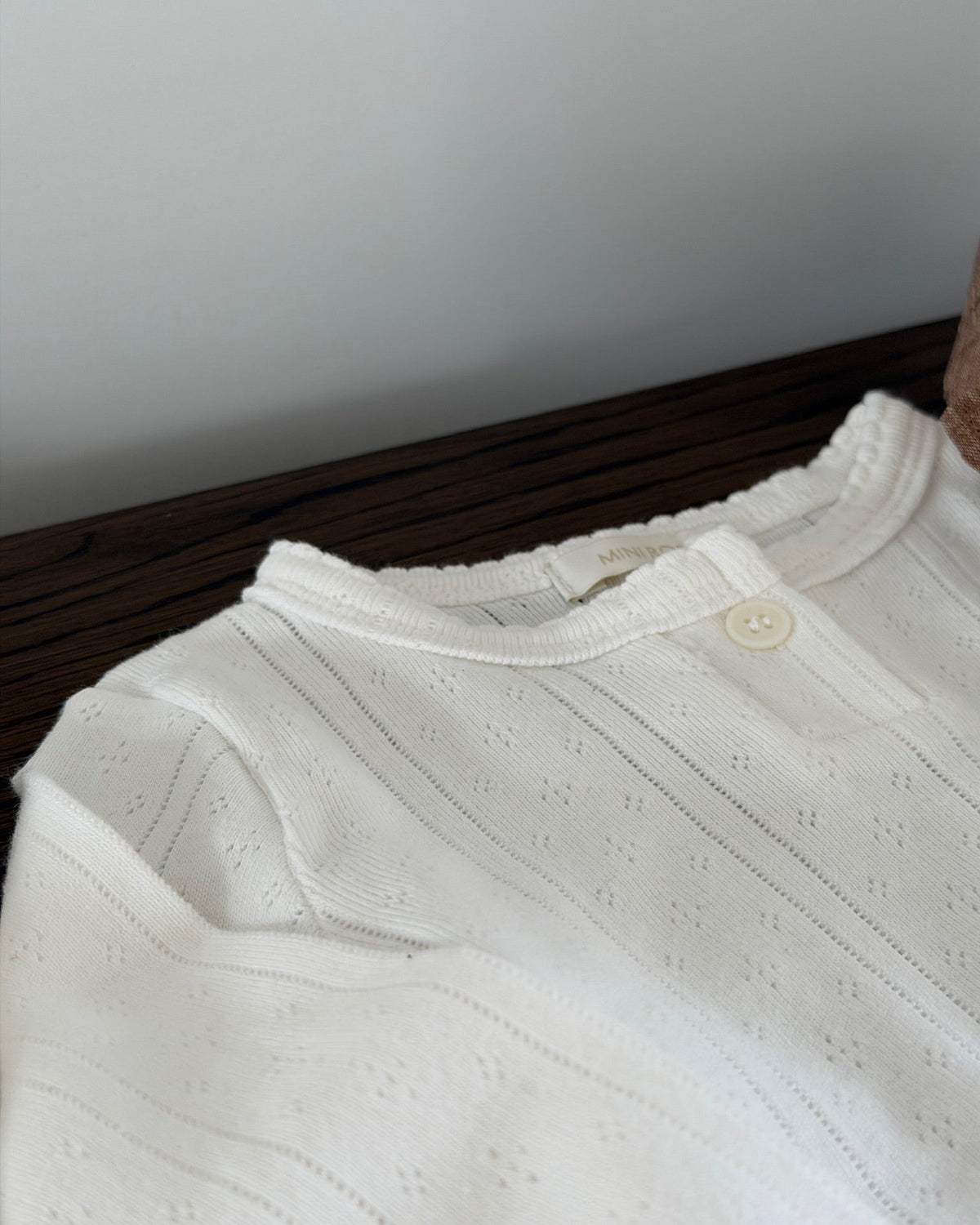 POINTELLE BLOUSE WITH BUTTONS