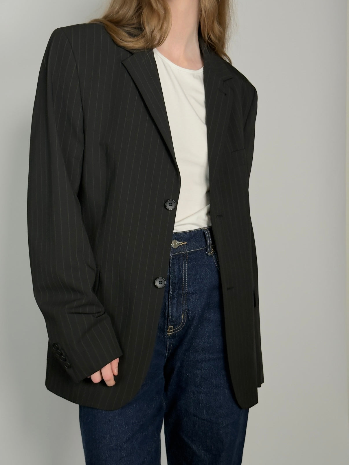 Pinstripe Statement Blazer str. 40