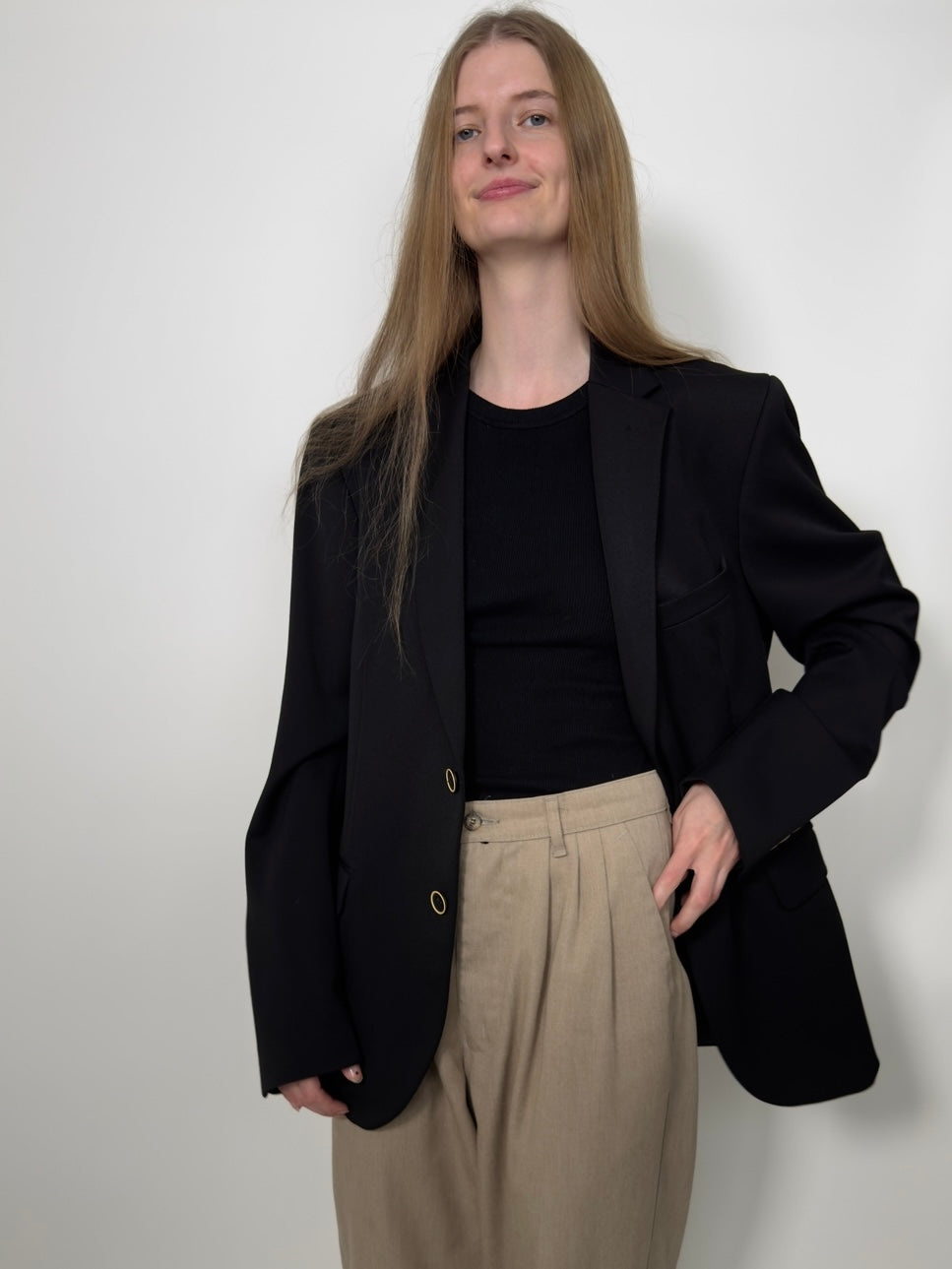 Contrast Button Statement Blazer str. 40