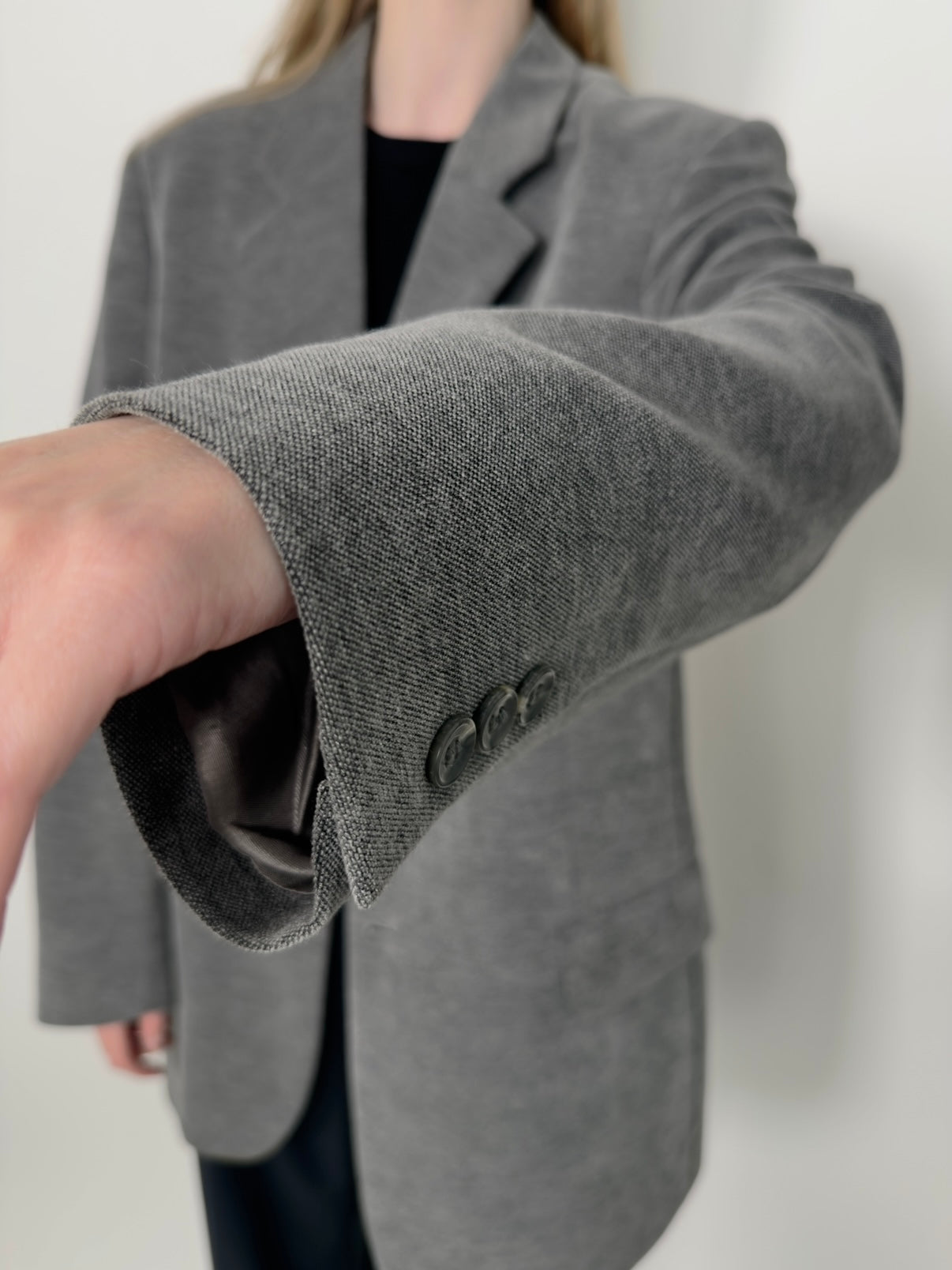 Grey Melange Blazer str. 42