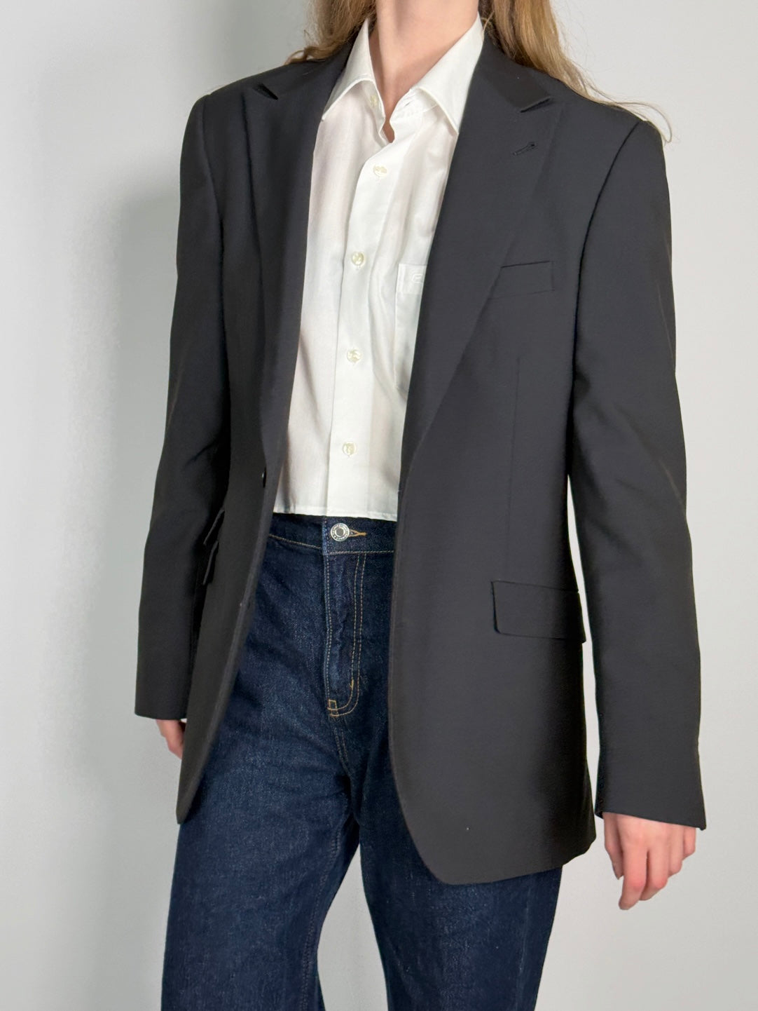 Grey Statement Blazer str. 40