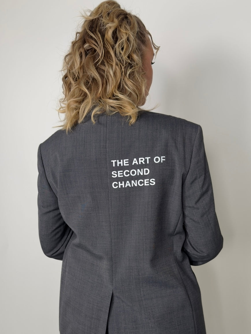 Wool Blend Statement Blazer str. 42