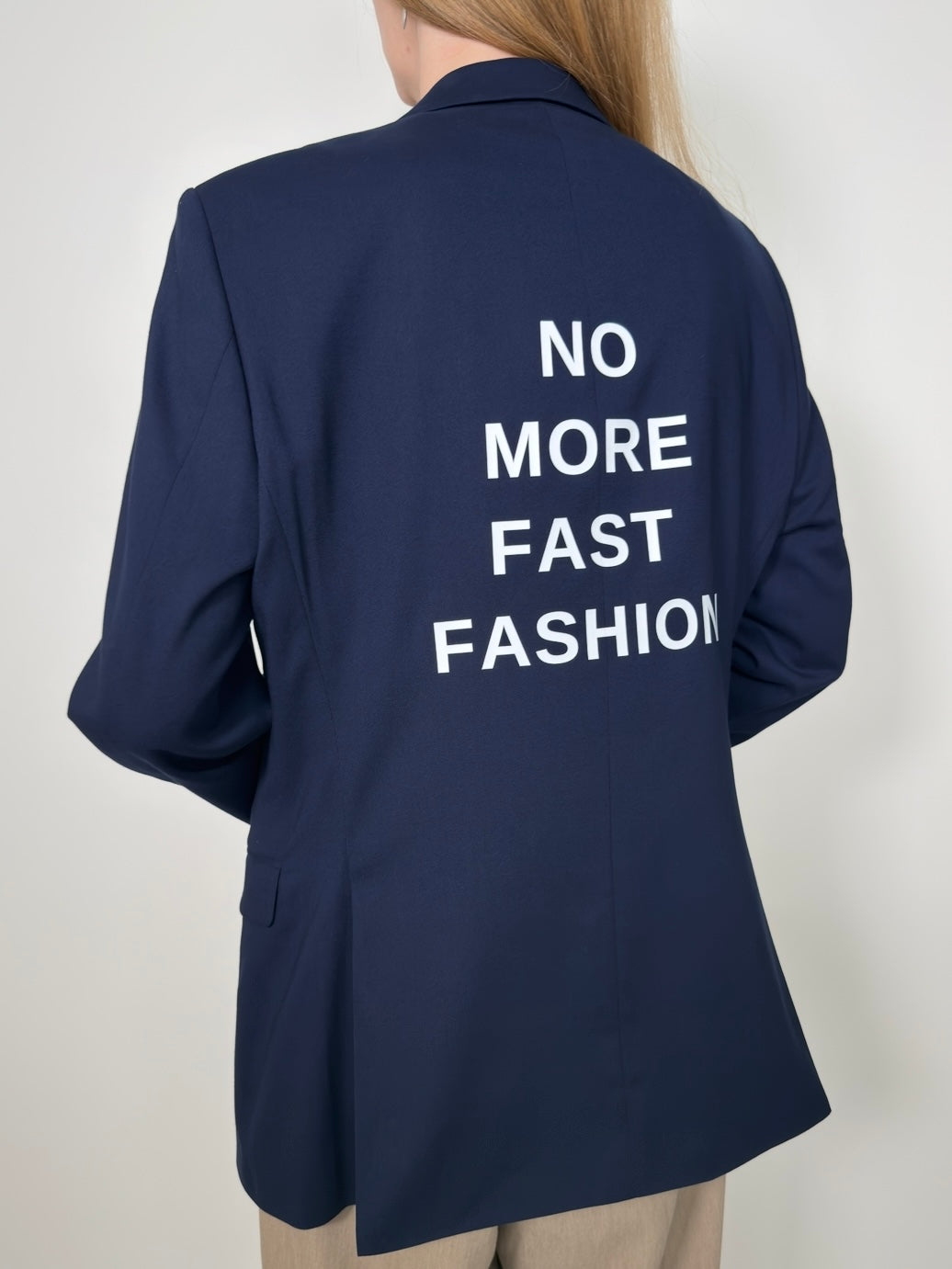 Navy Blue Statement Blazer str. 38