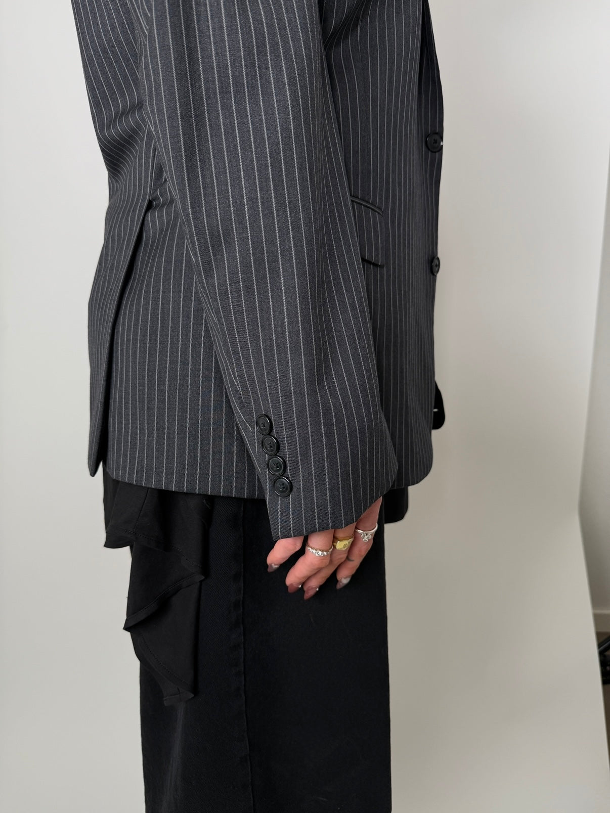Grey Pinstripe Blazer str. 42
