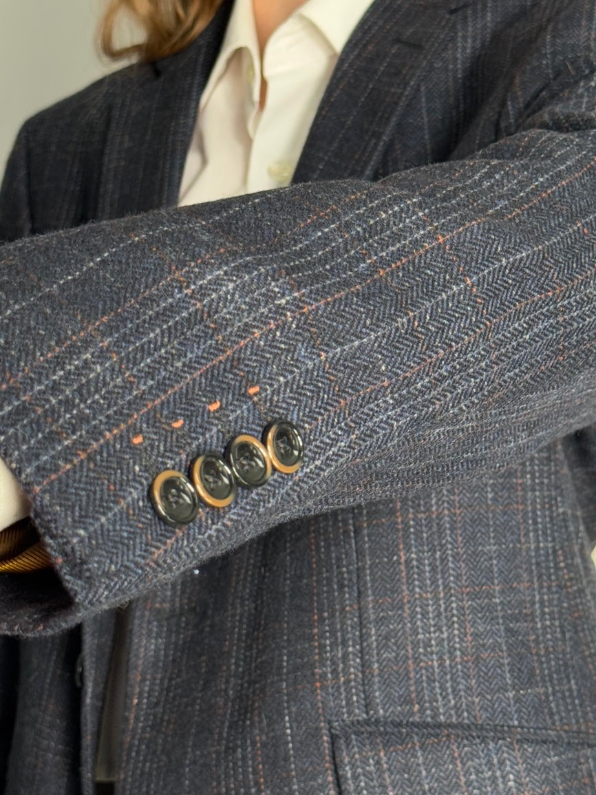 Blue Wool Blend Blazer str. 40