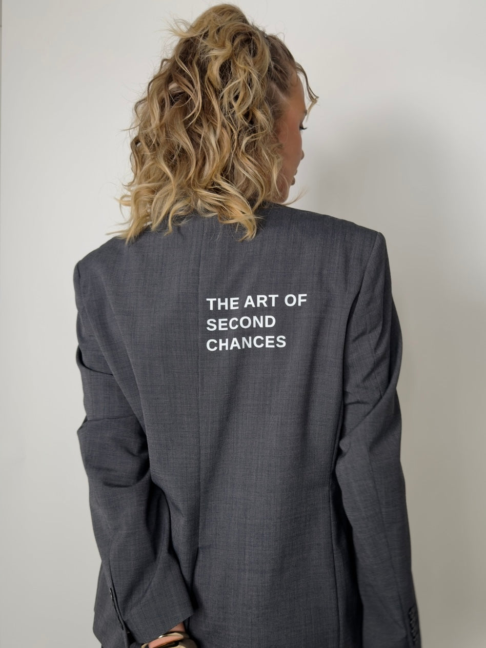 Wool Blend Statement Blazer str. 42