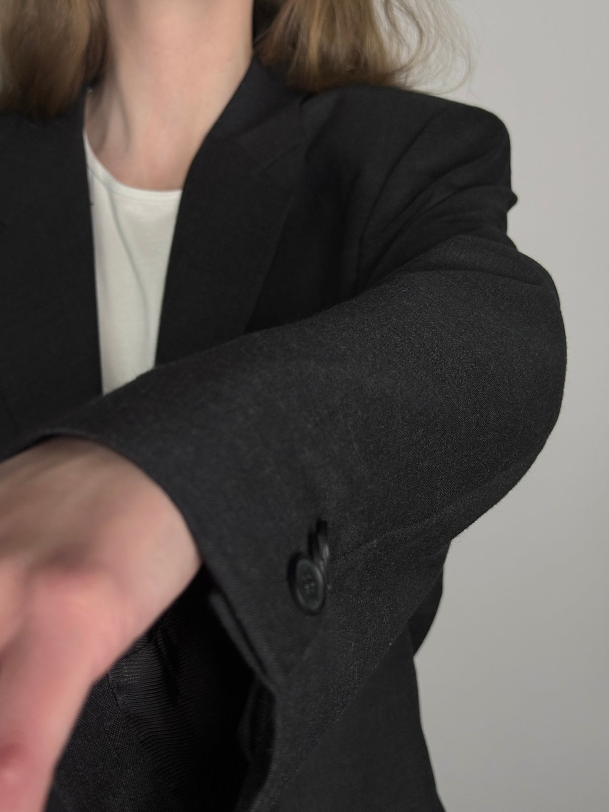 Long Wool Blend Statement Blazer str. 42