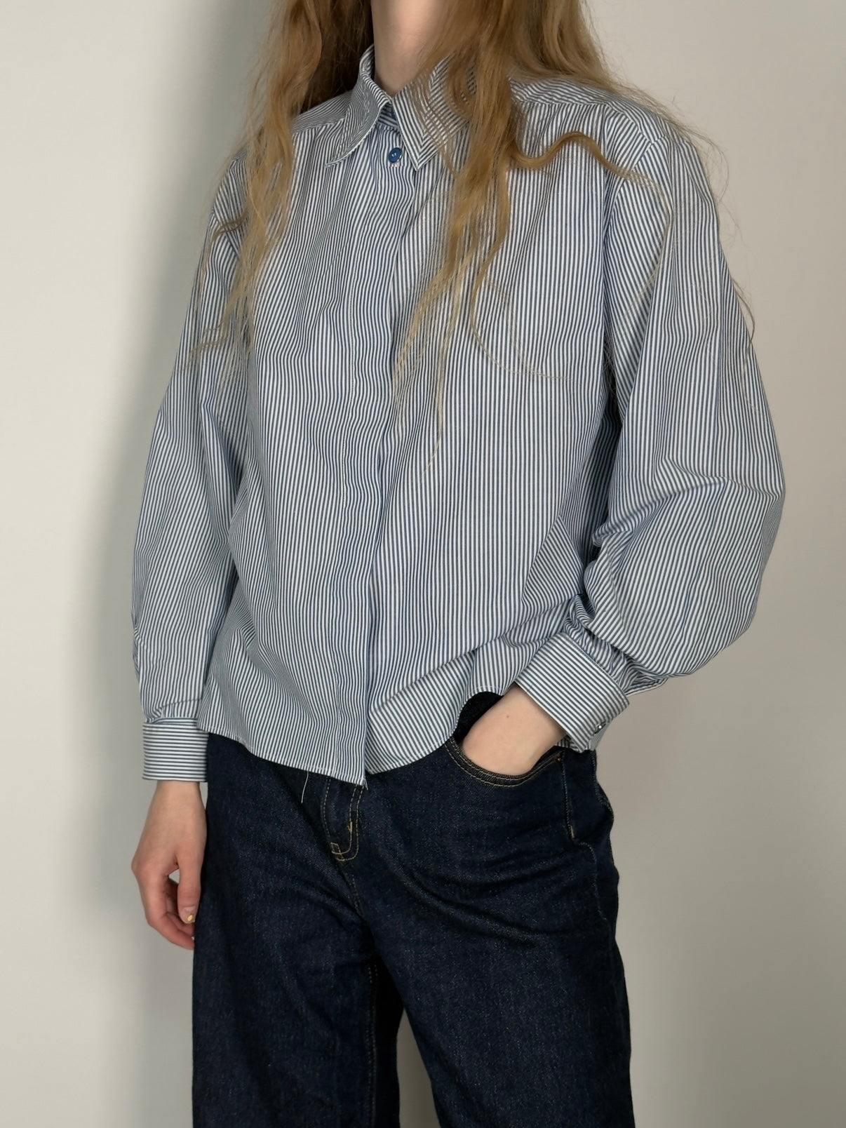 Striped Open Back Shirt str. S/M