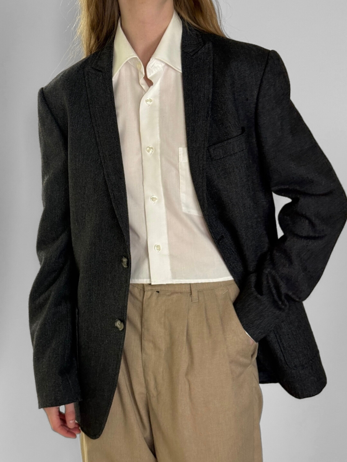 Wool Blend Blazer str. 40