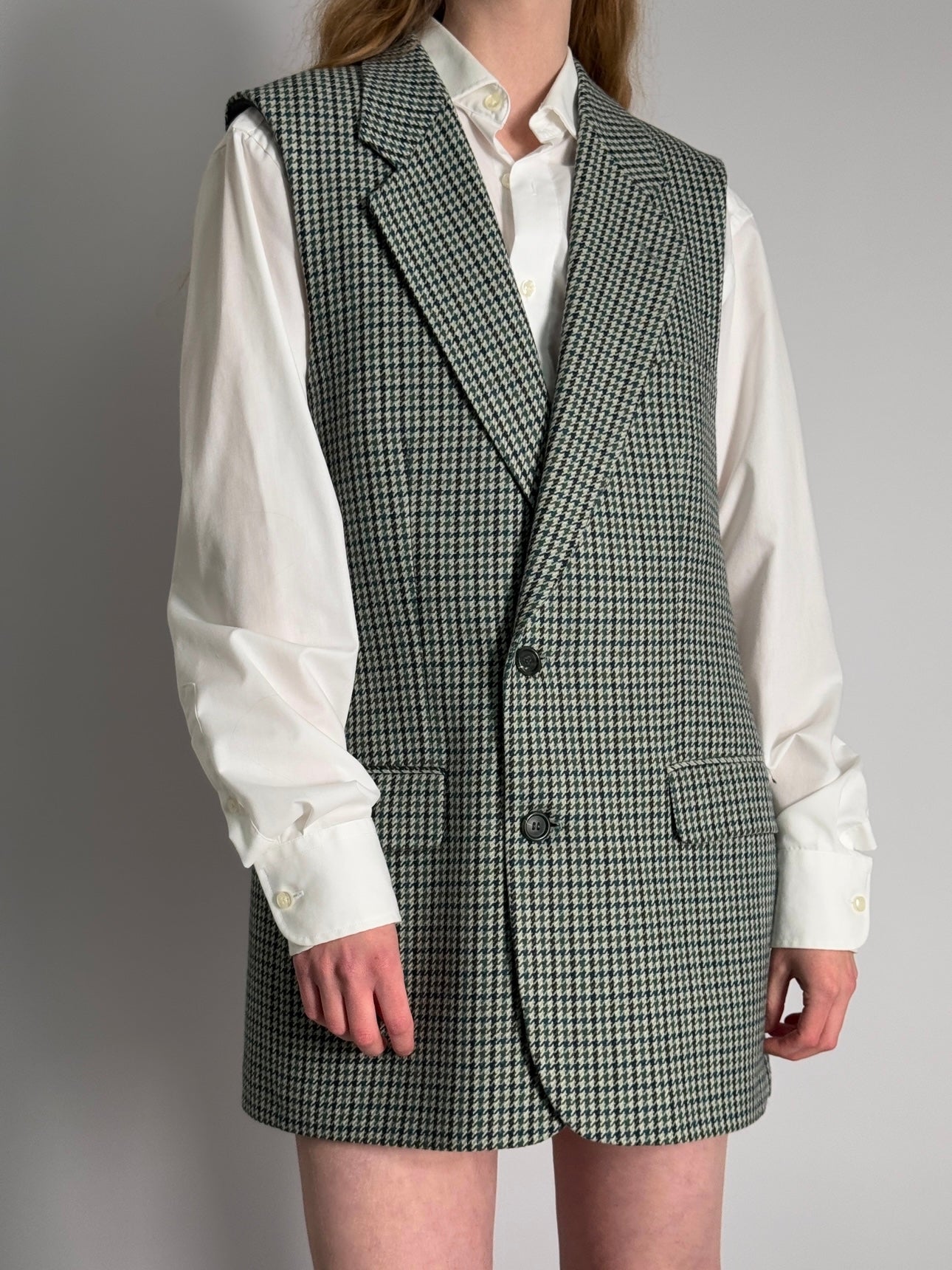 Wool Blend Houndstooth Blazer Dress str. 38