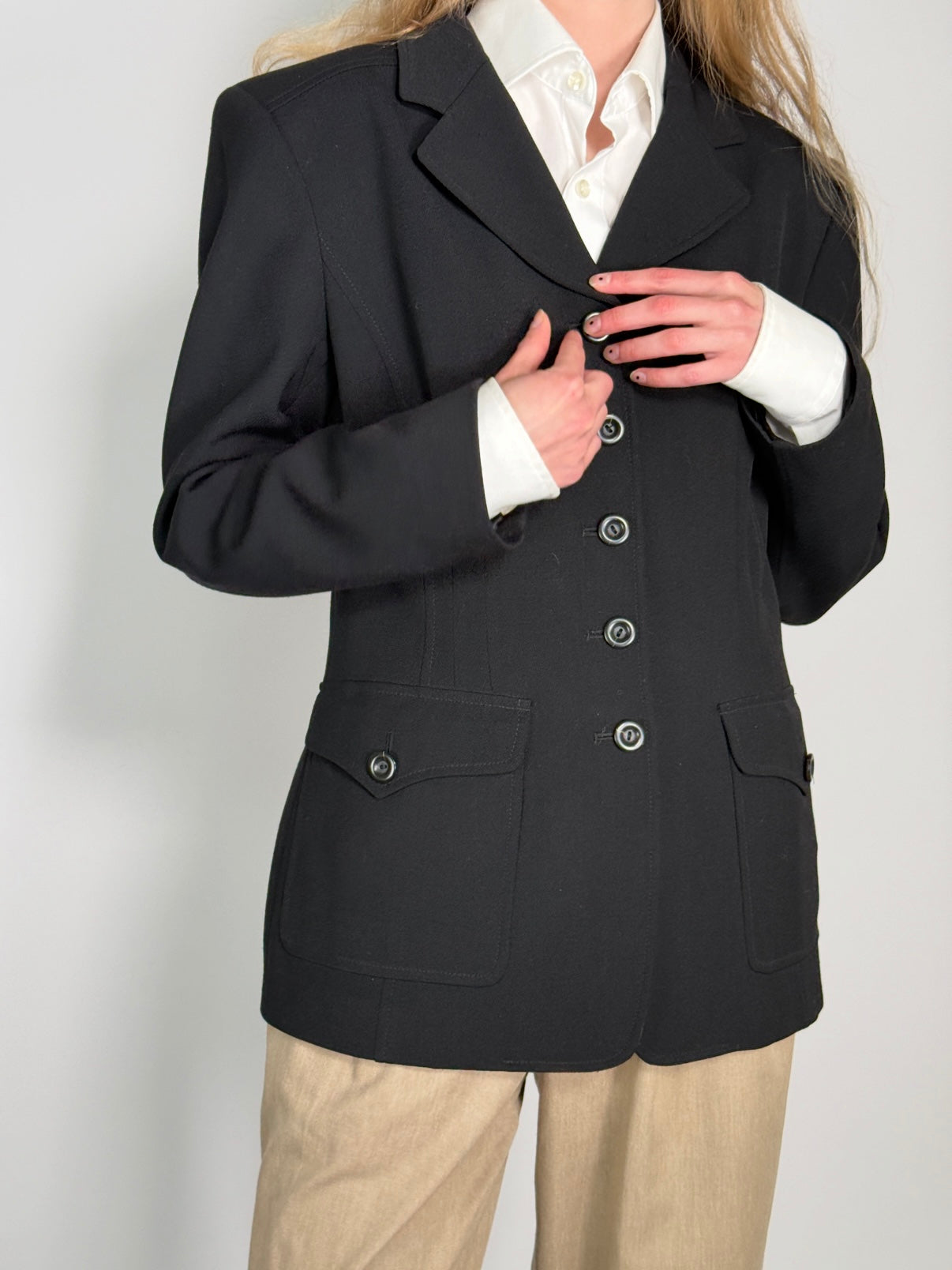 Wool Blend Blazer str. 38