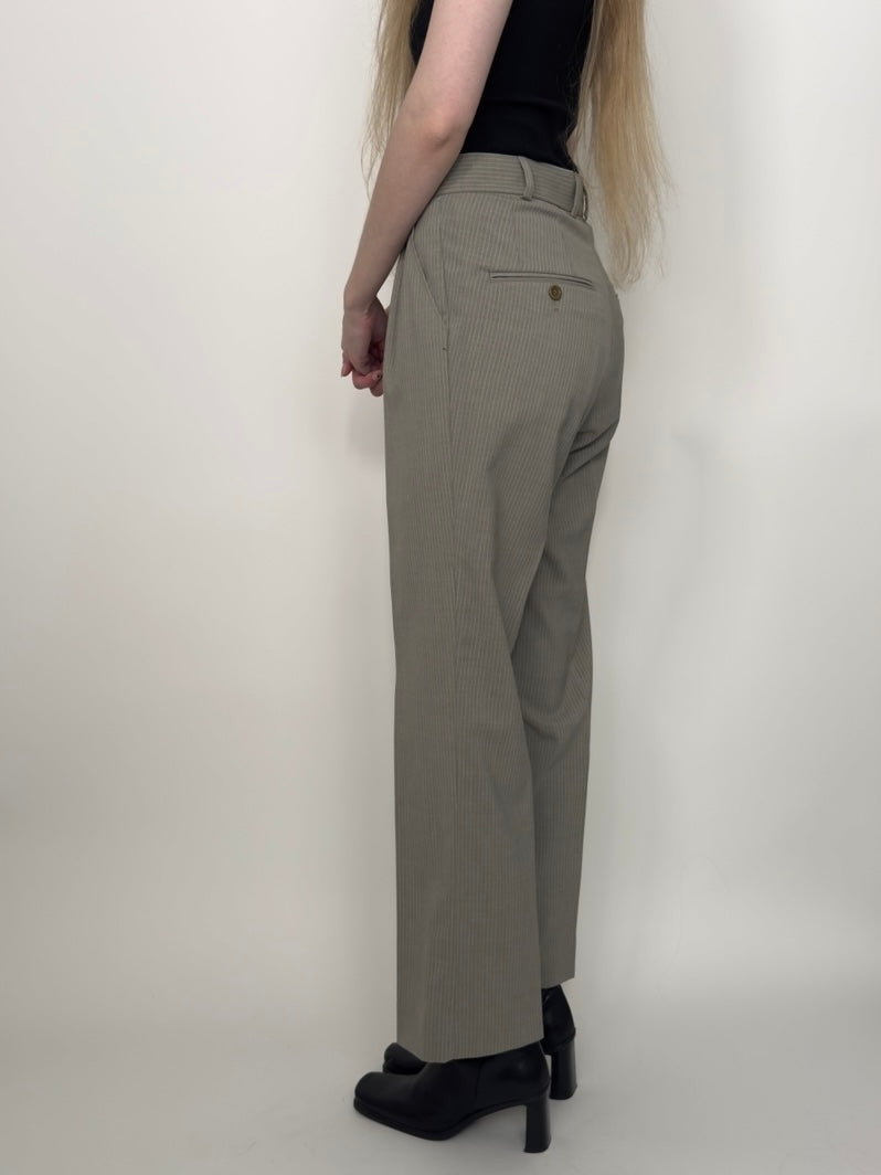 Pleated Pinstripe Trousers str. 34