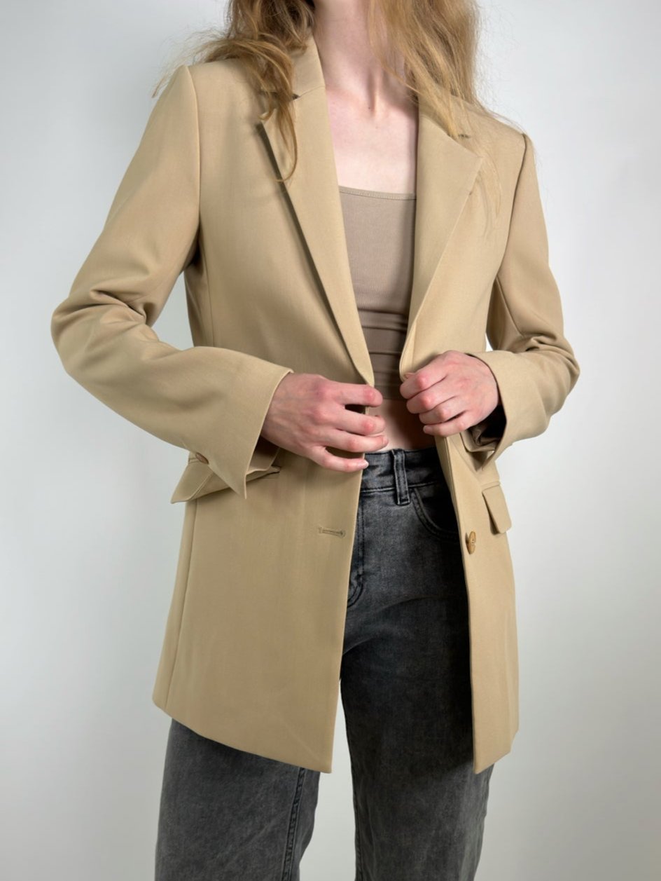 Beige Recycled Blazer str. 36