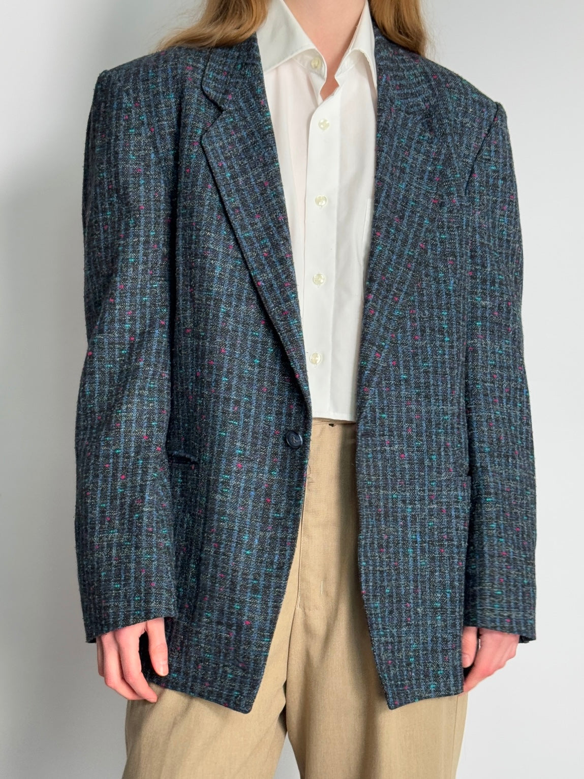 Multicolor Wool Blend Blazer str. 40