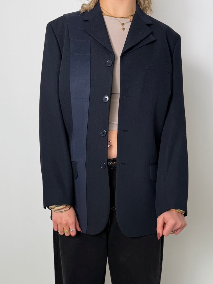 Contrast Details Wool Blend Blazer  str. 42