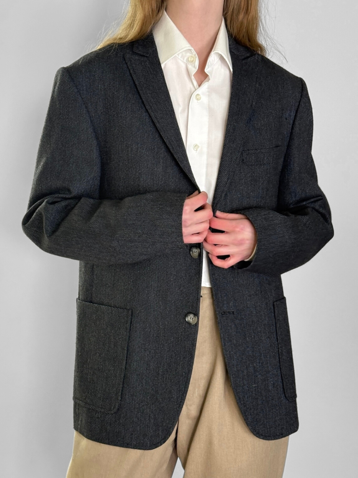 Wool Blend Blazer str. 40