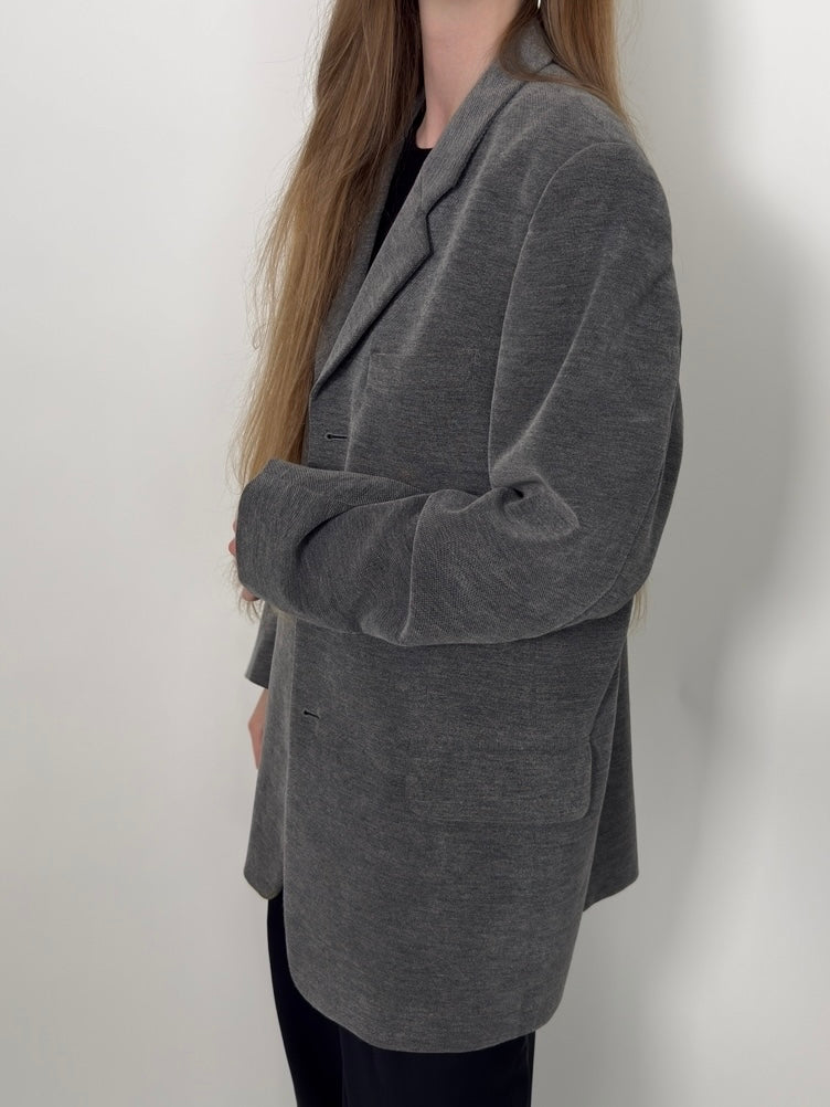 Grey Melange Blazer str. 42