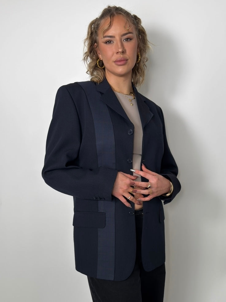 Contrast Details Wool Blend Blazer  str. 42