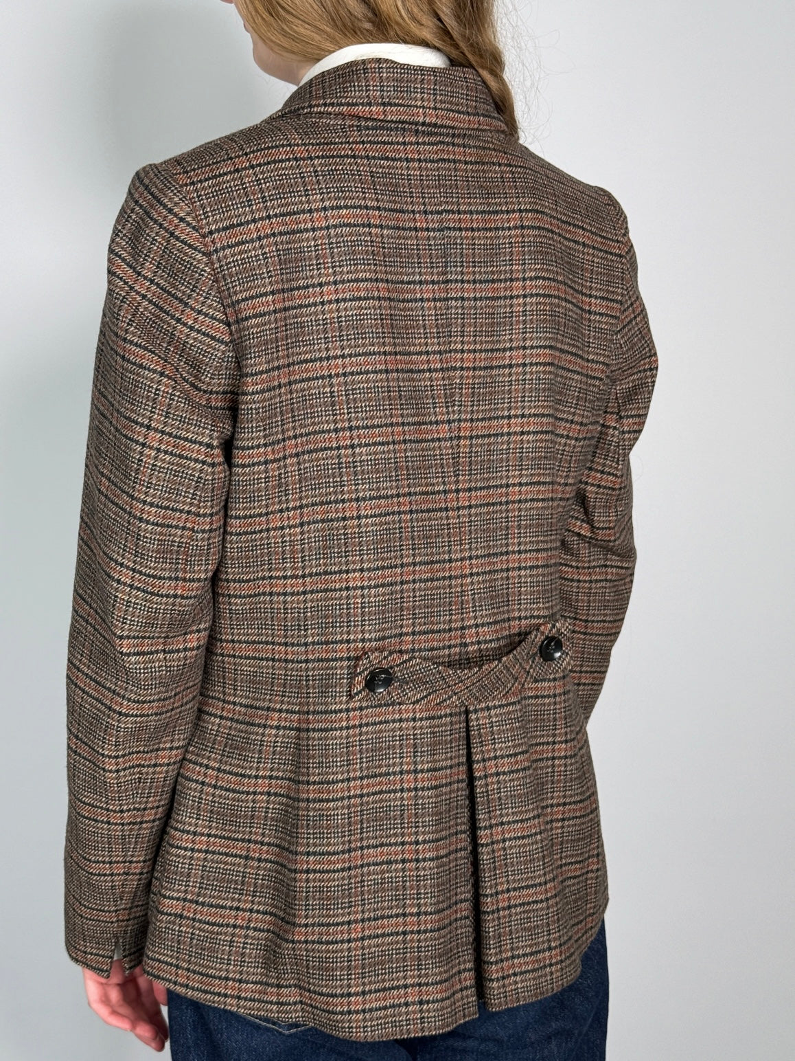 Checkered Back Detail Blazer str. 38