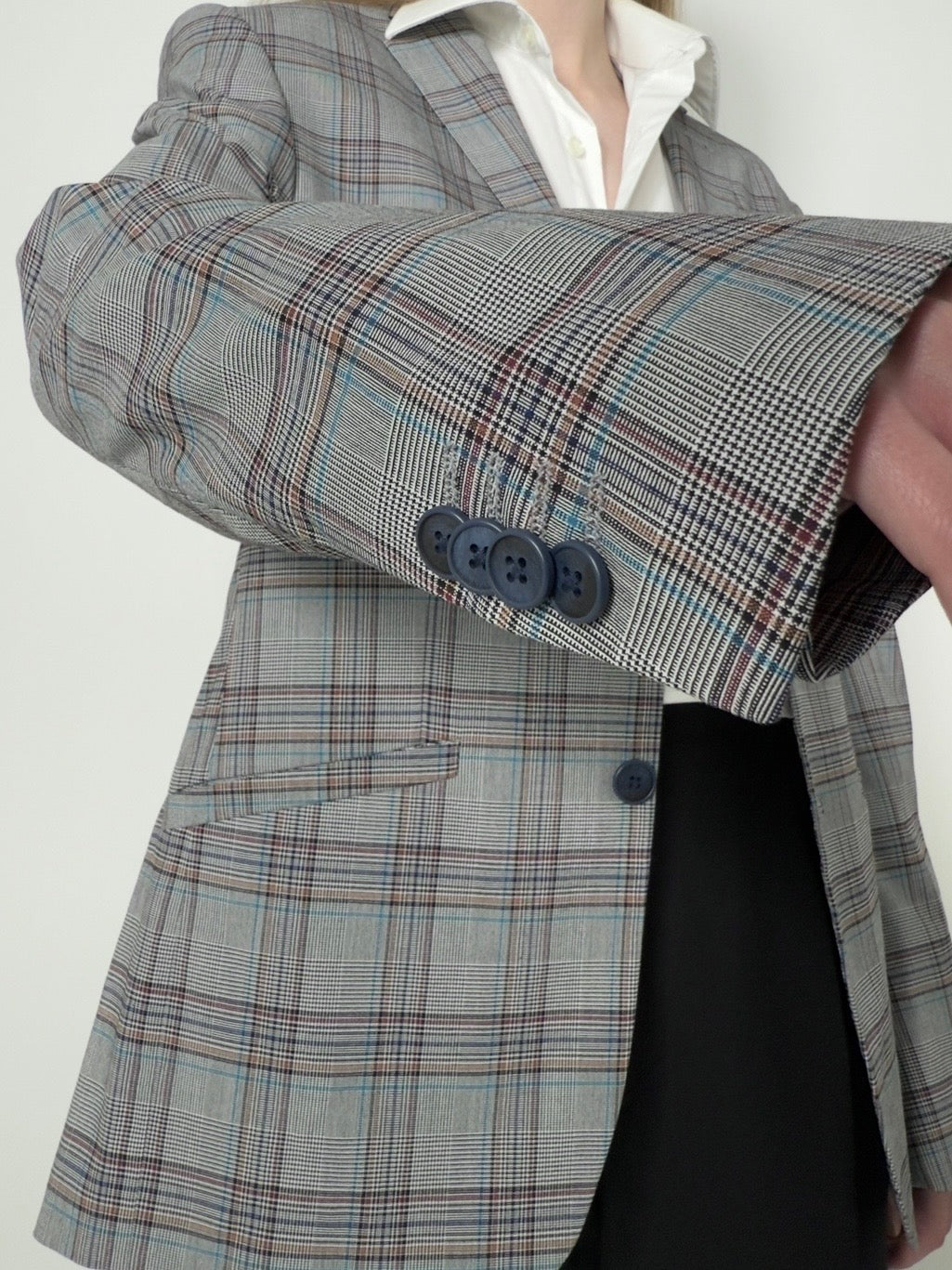 Classic Checkered Blazer str. 38