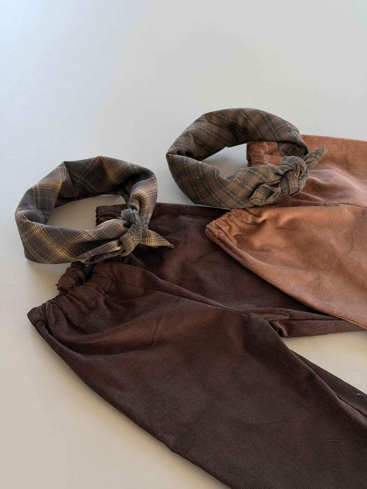 TOFFEE FINE-CORD VELVET TROUSERS