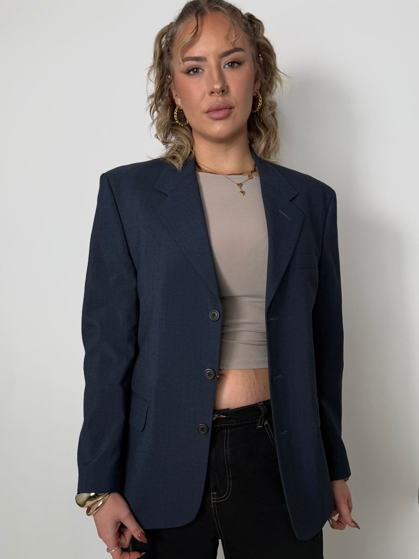 Wool Blend Statement Blazer str. 40