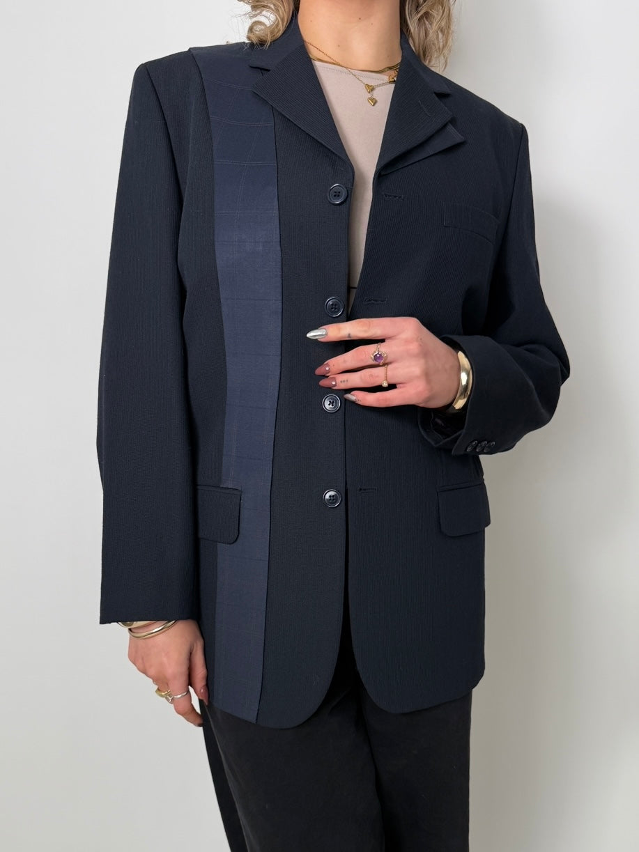 Contrast Details Wool Blend Blazer  str. 42