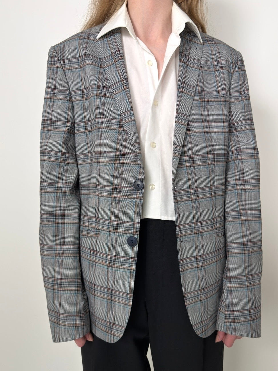 Classic Checkered Blazer str. 38