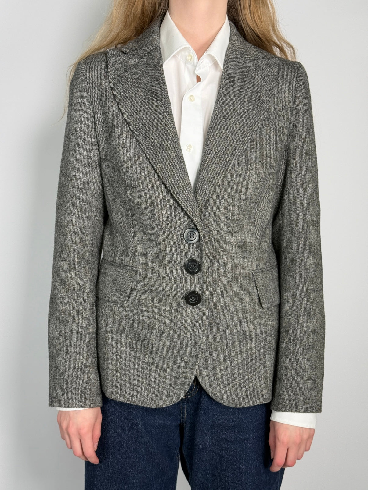 Melange Wool Blend Blazer str. 36
