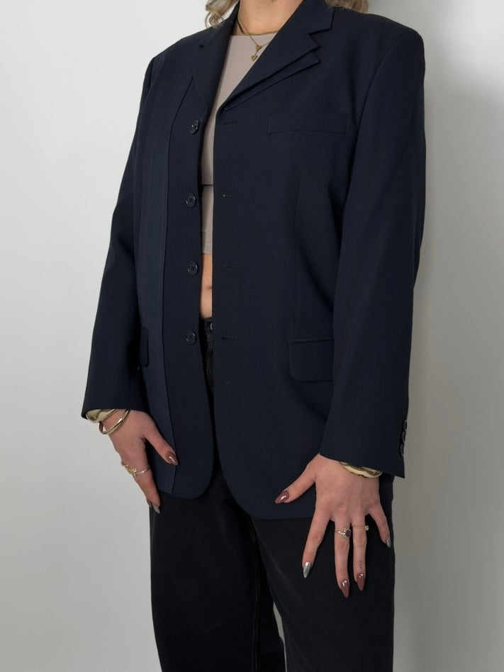 Contrast Details Wool Blend Blazer  str. 42