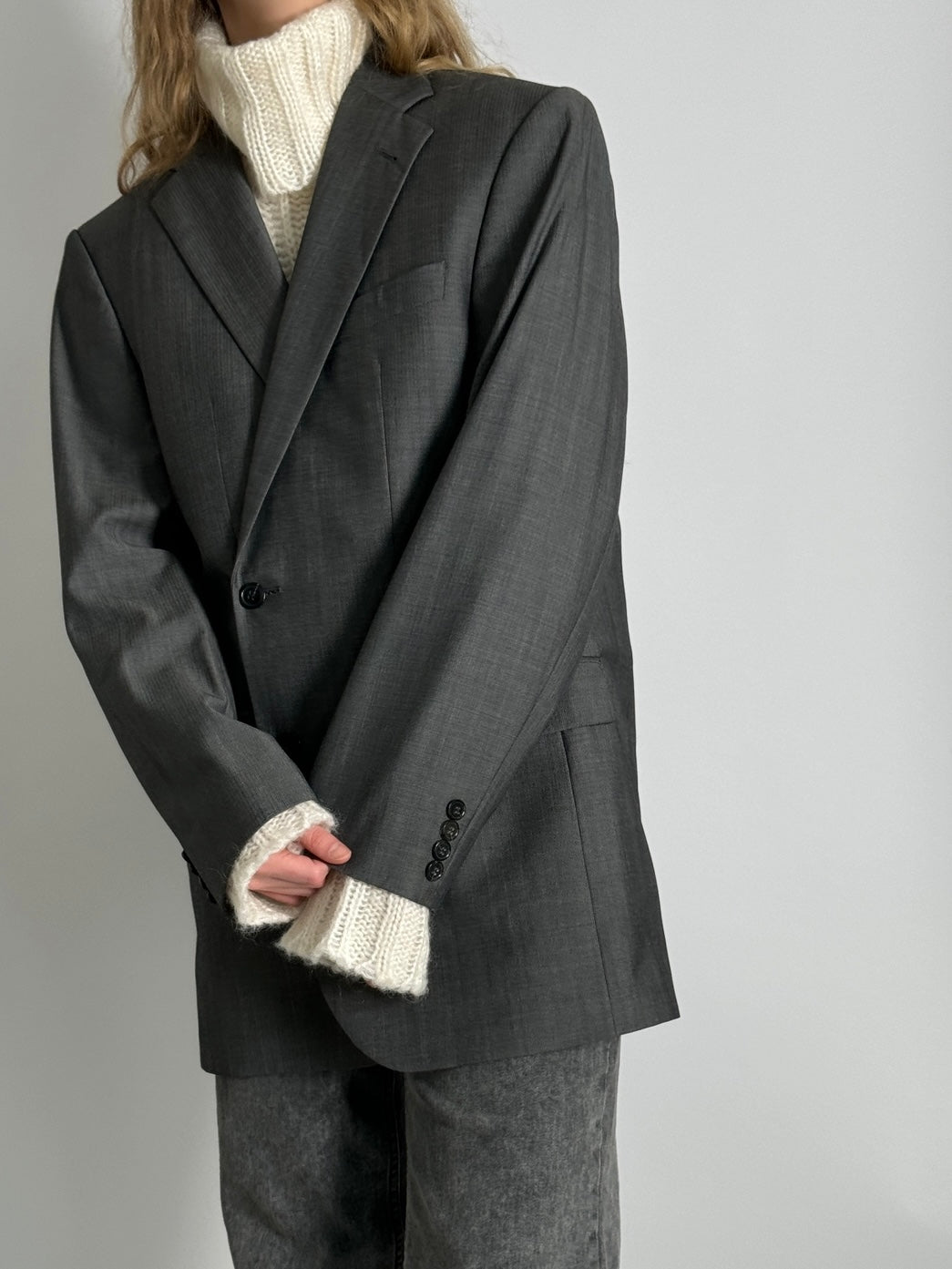 Pure Wool Asymmetric Blazer str. 40