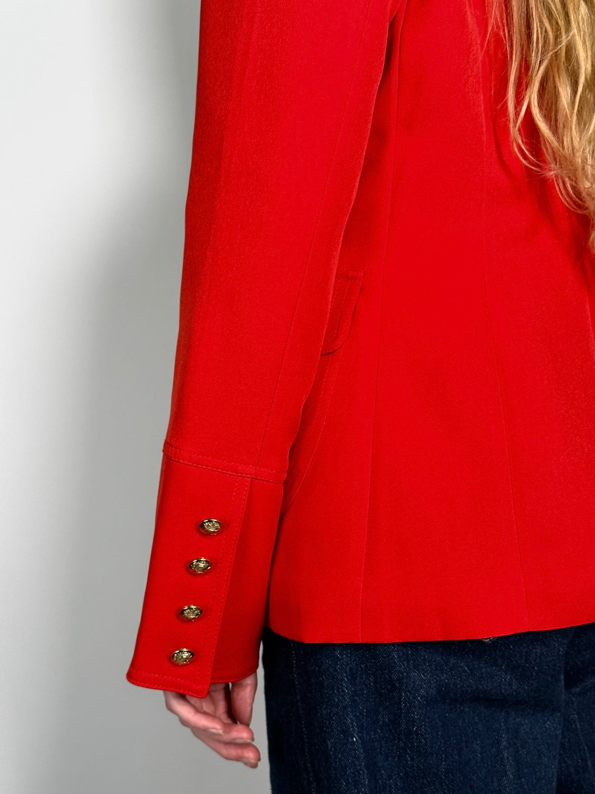Double Breasted Gold Buttons Blazer str. 38