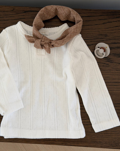 POINTELLE BLOUSE WITH BUTTONS