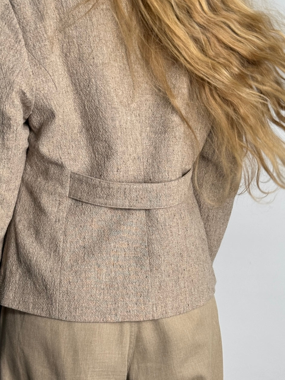 Melange Wool Blend Blazer str. 38