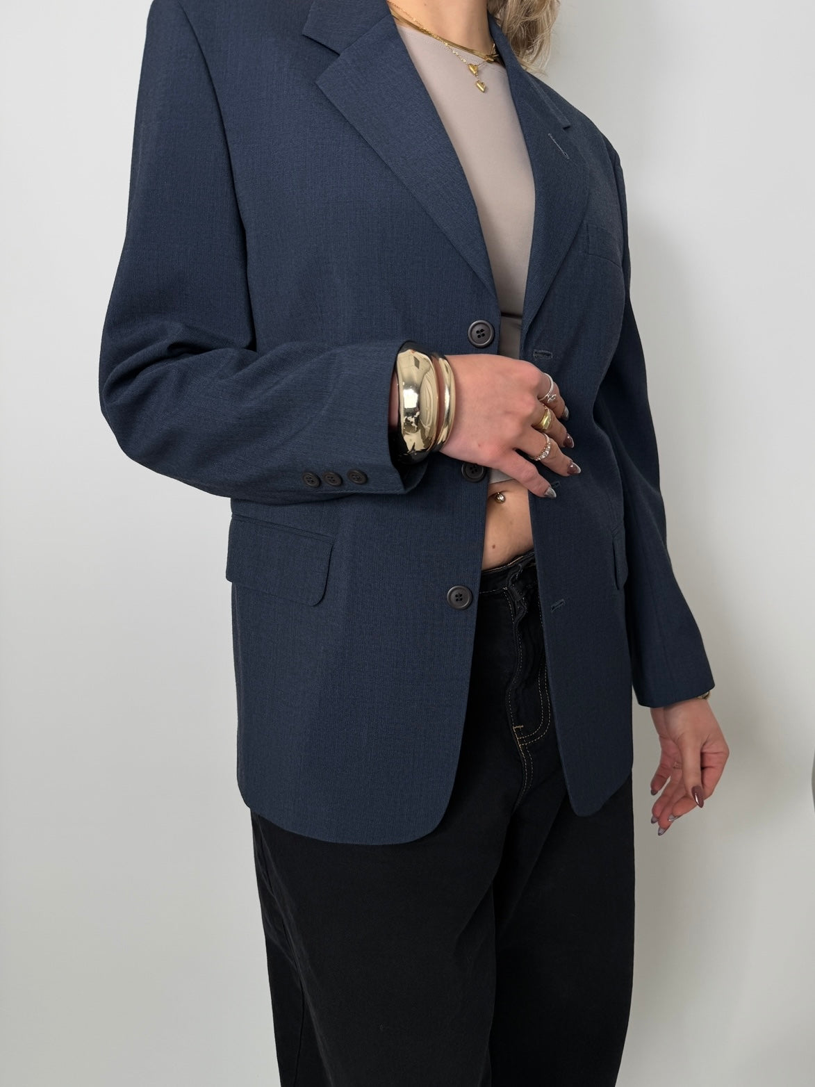 Wool Blend Statement Blazer str. 40