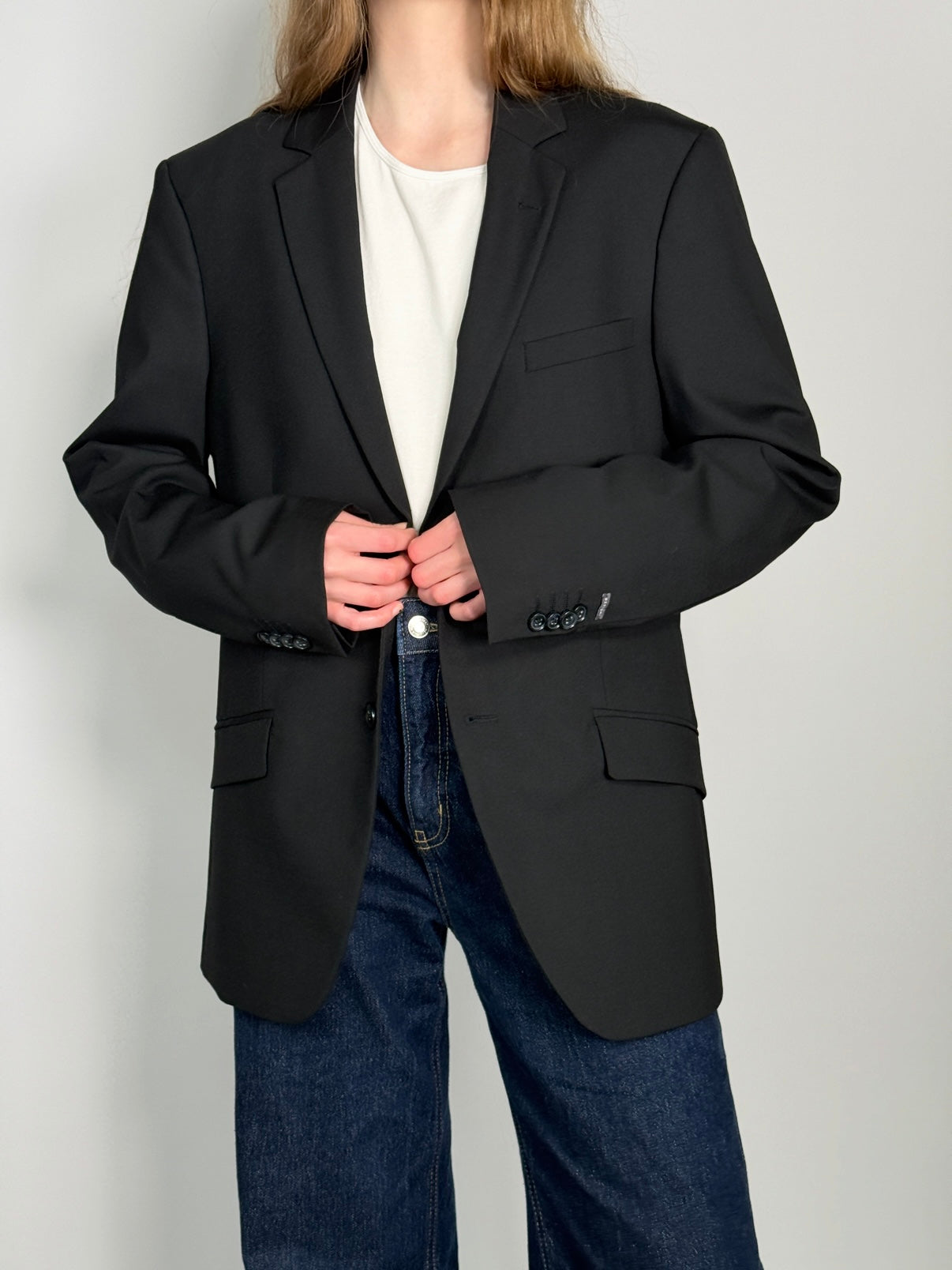 Wool Blend Statement Blazer str. 40