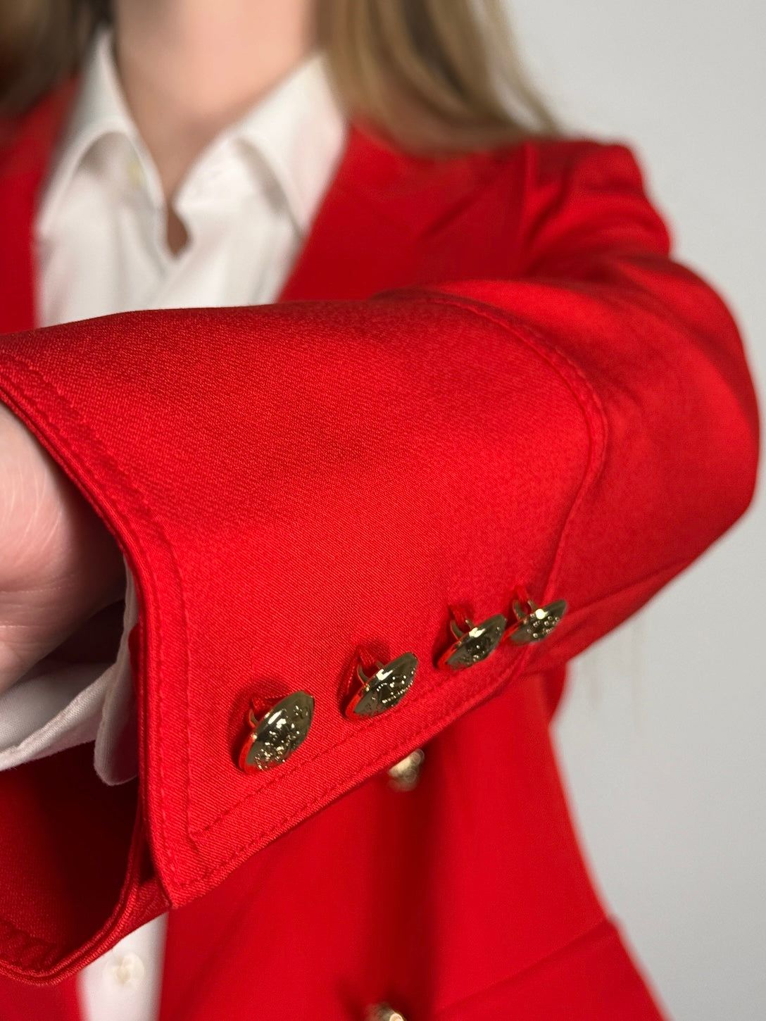 Double Breasted Gold Buttons Blazer str. 38