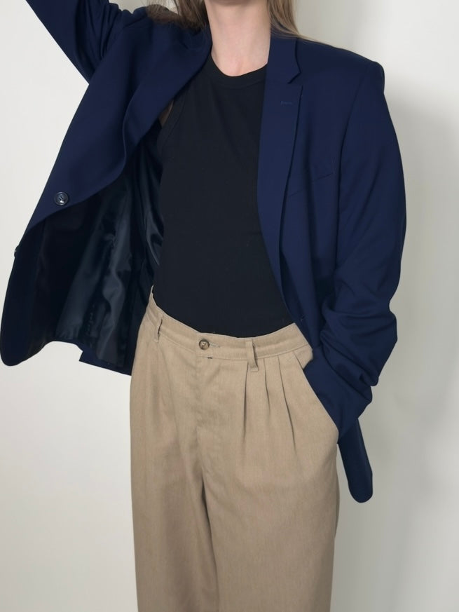 Navy Blue Statement Blazer str. 38