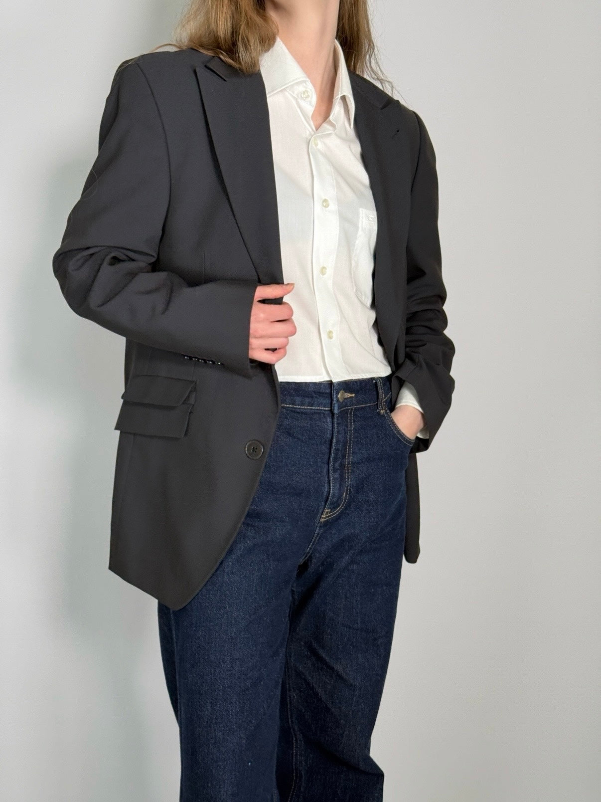 Grey Statement Blazer str. 40