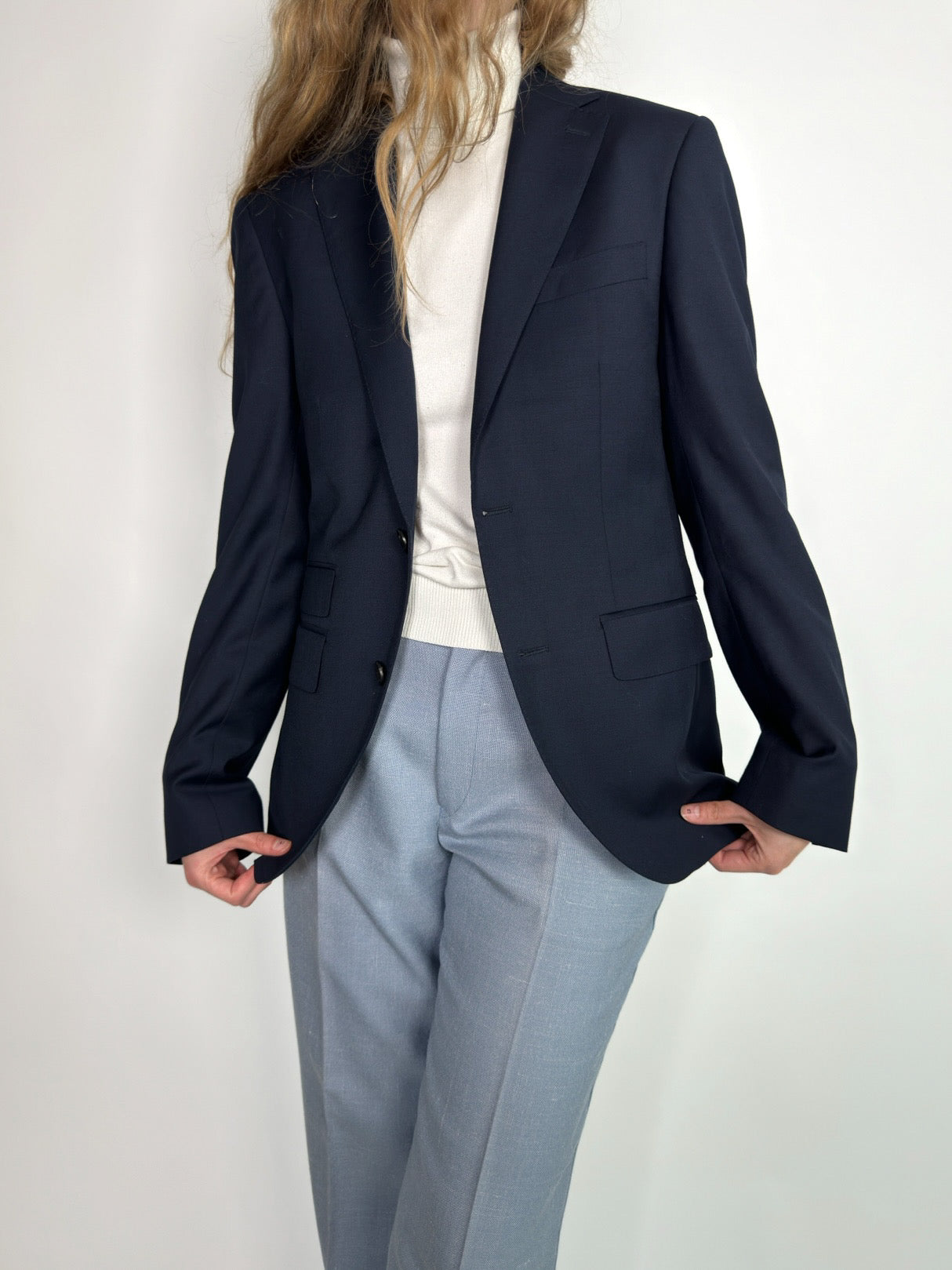 Wool Blend Statement Blazer str. 36