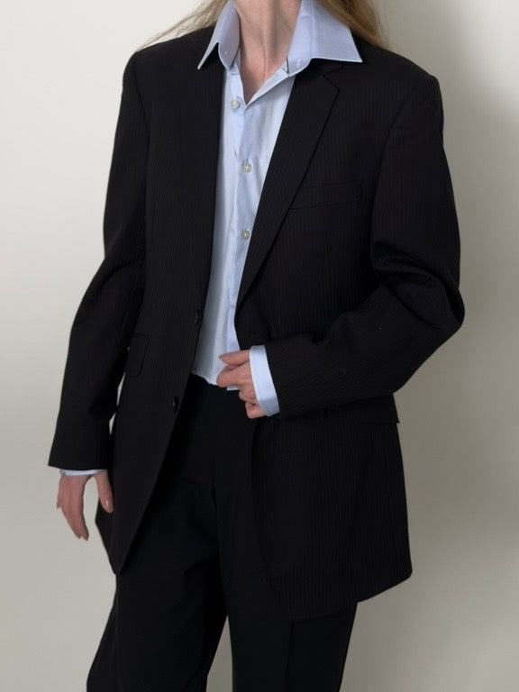 Striped Wool Blend Blazer str. 38