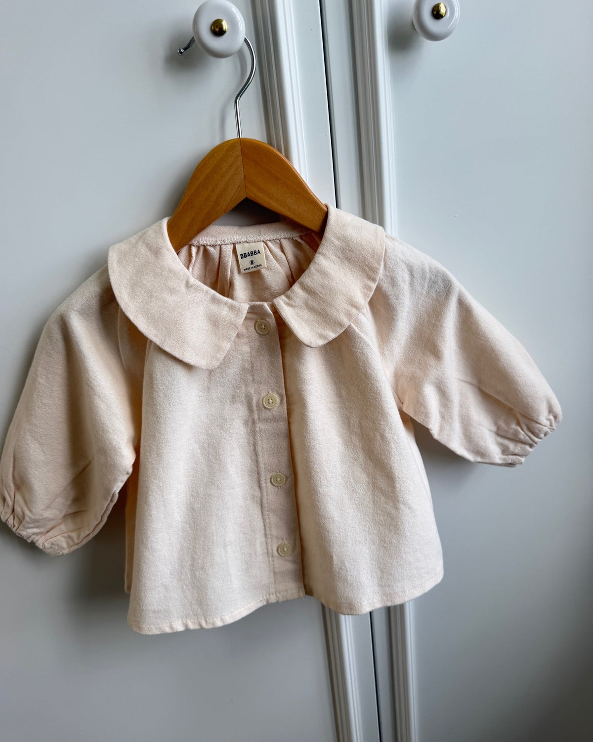 CREAM BLOUSE WITH PETER PAN COLLAR