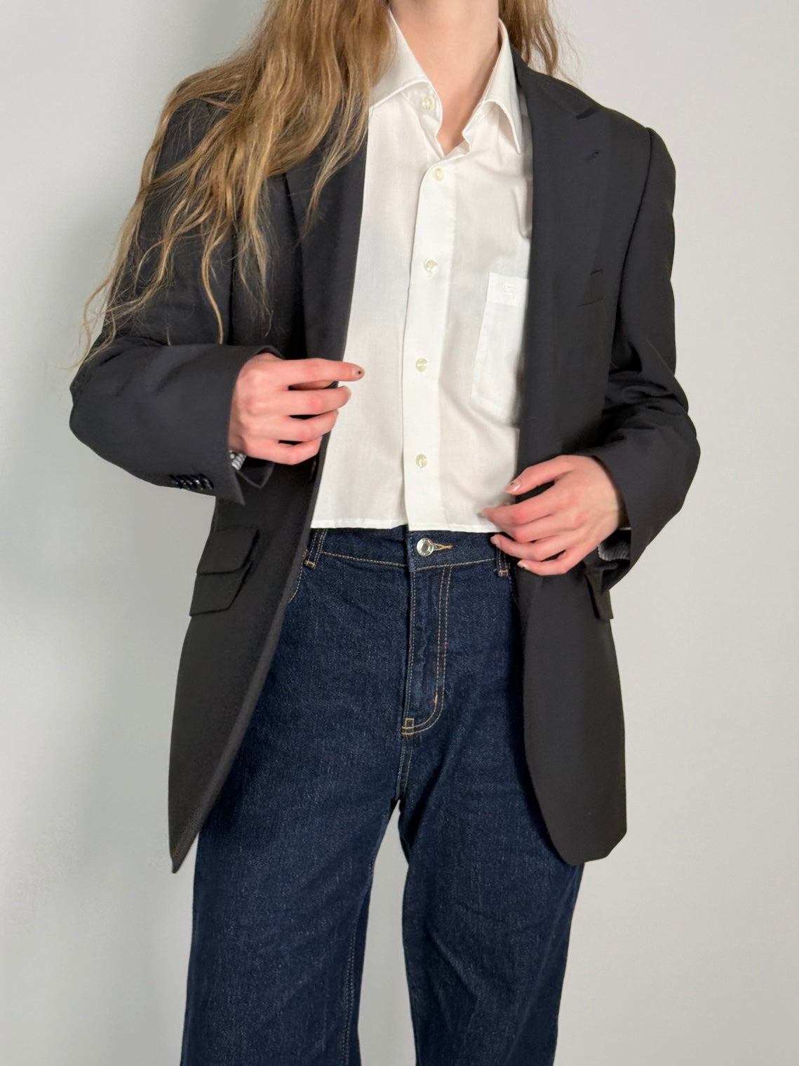 Grey Statement Blazer str. 40