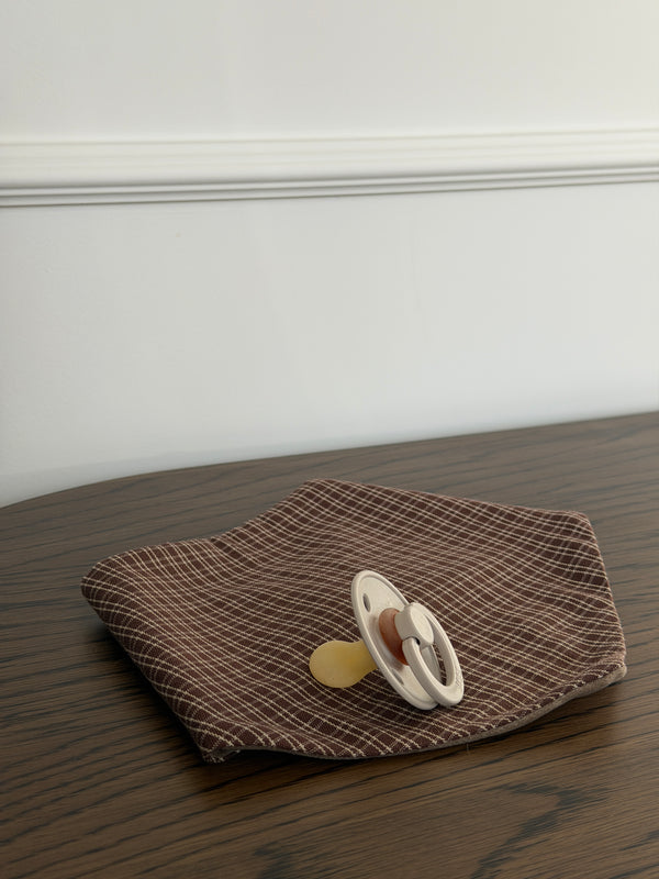MACCHIATO CHECKED BIB (PRE-ORDER)