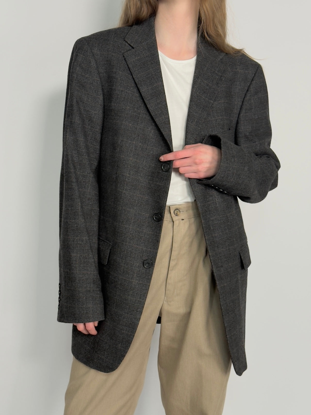 Wool Blend Blazer str. 40